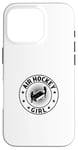 Coque pour iPhone 16 Pro Joueuse de Air Hockey Fille Air Hockey