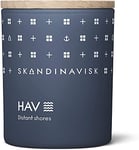 Skandinavisk HAV 'Sea' Mini Scented Candle. Fragrance Notes: Salt Spray and Sea Kelp, Hawthorn and Beach Rose. 65 g.