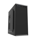 CiT Jet Stream Midi Tower ATX PC Computer Case USB 3.0 Black With 500W PSU SATA