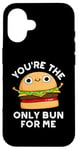 Coque pour iPhone 16 Tu es le seul pain pour moi, jeu de mots amusant à hamburger