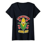 Womens Really Love Corn Funny Corn On The Cob V-Neck T-Shirt