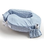 My Brest Friend 0059 Baby Wild - Coussin d'allaitement américain, Original, Entretien Facile, Design: Horizon, Bleu Blanc