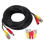 BNC+DC Security Camera Extension Cable For CCTV Video Power Wire Black Cord SDS