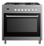 Bush BRC90DFSS 90cm Dual Fuel Range Cooker - Stainless Steel