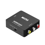 Black Adaptateur HDMI vers AV RCA, convertisseur de détartreur AV composite vidéo, compatible HDMI, RCA, CVSB, LR, PC, budgétaire HDTV ""Nipseyteko