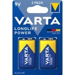 Varta Longlife Power 9V-batteri - 2 stk.