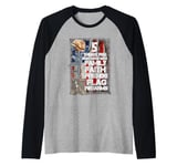 5 Things You Dont Mess With Veteran American Flag Patriotic Raglan Baseball Tee