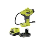 Compresseur RYOBI 18V One Plus - 1 Batterie 2,0Ah - Chargeur rapide - R18PI-120GJ