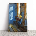 Big Box Art Canvas Print Wall Art Anna Ancher Sunlight in The Blue Mounted & Stretched Box Frame Picture | Home Decor for Kitchen, Living Room, Bedroom, Hallway, Multi-Colour, 20x14 Inch