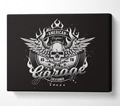 American Custom Garage Canvas Print Wall Art - Double XL 40 x 56 Inches