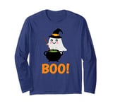 Halloween Ghost Boo! with Magic Cauldron - Magic Potion Boo! Long Sleeve T-Shirt