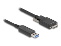 Delock - Usb-Kabel - Usb-Type A (Hann) Til Micro-Usb Type B (Hann) Skrubar - Usb 2.0 - 900 Ma - 5 M - Up To 10 Gbps Data Transfer Rate, Active Optical Cable (Aoc) - Svart