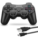 Manette de jeu sans fil pour PS3 Bluetooth avec double vibration 6 axes Télécommande amovible pour Playstation 3