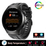 2024 Uusi Laserhoito Kolme High Smart Watch Miesten Ekg Verensokeri Terveys Tracker Älykello Bluetooth Call For Huawei Xiaomi_black_Blood glucose