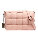 FIRENZE ARTEGIANI. Andrate Women's Crossbody Bag Genuine Leather Sauvage Finish Padded 27 x 9 x 17 cm Colour: Pink, pink, Utility