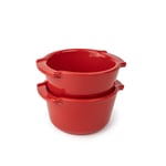 Set de 2 ramequins en céramique 11 cm Appolia rouge Peugeot