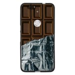 Coque Souple Pour Google Nexus 6p Avec Impression Motifs Tablette De Chocolat