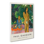 Words Of The Devil By Paul Gauguin Exhibition Museum Painting Canvas Wall Art Print Ready to Hang, Framed Picture for Living Room Bedroom Home Office Décor, 24x16 Inch (60x40 cm)