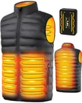 LABCOOL Gilet , veste homme femme, doudoune avec 7.4V 25000mAh batterie incluse, 3 Niveau de chauffant, 6 zones chauffante, Gilet coupe - vent et pluie, Hiver extérieur Vêtement