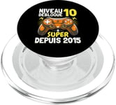 Niveau 10 Débloqué Super Depuis 2015 Anniversaire Gamer PopSockets PopGrip pour MagSafe