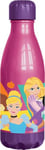 STOR Bouteille en plastique Disney Pink pour filles Princesses Cendrillon Jasmine Blanche-Neige Belle Ariel 560 ml avec bouchon à vis