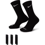 Nike Strumpor Everyday Plus Cush 3-pack - Svart/vit, storlek Medium