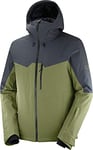 Salomon Veste de Ski Homme, UNTRACKED JKT M, Polyester/Elasthanne/Polyamide, Vert (Martini Olive), Taille M, LC1402500