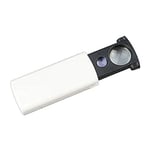 EUROXANTY - Loupe de Poche avec lumière LED et UV avec lentille 21mm 9mm Augmentation 20X 45X Bijoux