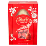 Lindt Lindor Milk Chocolate Easter Egg Medium, 215g - Contains Milk Chocolate Truffles with a Smooth Melting Filling - Easter Gift