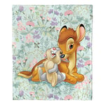 Northwest Disney Bambi Couverture Toucher Soie pour 80e célébration, 127 x 152,4 cm, Motif botanique