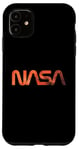 Coque pour iPhone 11 Logo rétro de la NASA Mars Worm Patch Space Exploration Graphic