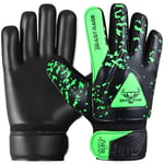 BEAST RAGE Gants de Gardien de But pour Enfants,Gants de Gardien de But pour Enfants avec Double Support de Poignet (Vert, Size 6 Suitable for 12 to 15 Years Old)