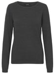 VERO MODA Women's Vmcare Structure Ls O-Neck Blouse Noos Jumper, Matte Grey, XL UK