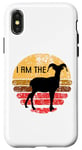 Coque pour iPhone X/XS I Am The G.O.A.T. Greatest of All Time Vintage Retro Sunset