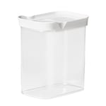 Emsa N11421 Optima Boîte en vrac rectangulaire avec couvercle coulissant Idéal pour portionner 100% sûr/hygiénique/sans danger Joint fraîcheur Sans BPA Design transparent 1,6 l