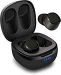 Écouteurs Bluetooth 5.0 Noir True Wireless Sans Fil Discret Intra Auriculaire Avec Micro \U2013 Ep800 \U2013 Oreillette Bluetooth Étanche Waterproof Qualité Homme Femme Idéals Sport \U2013 25H De Bat