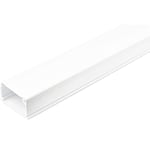 Rangée de gestion de câble avec ruban adhésif 198,1 cm - Kit de cache de câble réseau - Système de conduits de fil mural solide - Canal anti-cernes - Montage en surface Canal de câblage PVC certifié UL (CBMOWD4527)