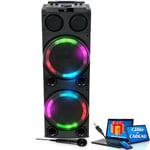 Muse M-1982 DJ Sono Party Box Sono 600W - Entrées AUX/Micro/Guitare - USB/Bluetooth +Câble PC ORDI Smartphone, Soirée Fête