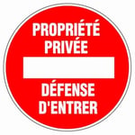 Novap Polystyrène Panneau Propriété privée défense d'entrer - Rigide Ø300mm - 4061368, Blanc