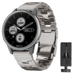 Rannekoru titaani Garmin Fenix 5S/5S Plus - Hopea