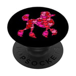 Poodle Dog Pink Red Heart For Women Men - Valentines Day PopSockets PopGrip: Swappable Grip for Phones & Tablets