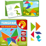 QUOKKA Jeu Magnétique pour Enfants de 3 à 5 Ans - Jeux de Voyage pour Enfants de 4 à 8 Ans - Indispensables de Voiture de 2 à 4 Ans - 7 Formes Geométriques Puzzle Tangram - 3 Niveaux de Difficulté