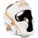 Venum Unisex Elite Headgear, White/Gold, One Size