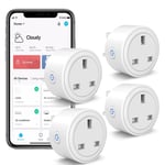 SURFOU Smart Plug Wifi Sockets, Timer Plug Socket UK, Smart Life Alexa Plug Wor