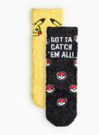 Pokemon Printed Cosy Socks 2 Pack 6-8.5 Yellow male