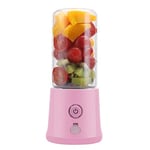Blender, Little Portable Blender, Mini Smoothie Maker with Six Blades, 2000mAh 350ml USB Rechargeable Fruit Mixing Machine Waterproof Blender for Outdoors, Home, Office,Cherry pink