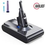 Axilief - 6.0Ah 21.6V Batterie pour Aspirateur Dyson V8 SV10 Cord-Free Vacuum Handheld