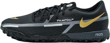 NIKE Phantom Gt2 Pro Tf Trainers, Black MTLC Dark Grey Metallic Gold, 11 UK Child