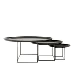 B&B Italia - Fat-Fat Outdoor Round Small Table OTF62G, Clay Painted / Anthracite Stone Porcelain Top - Småbord & Sidobord utomhus - Patricia Urquiola - Röd - Naturmaterial/Metall