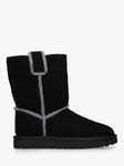 5057813026098 UGG Classic Short Spill Seam Boots Black Upper: Suede. Lining: Shearling. Outer: Rubber 8 female